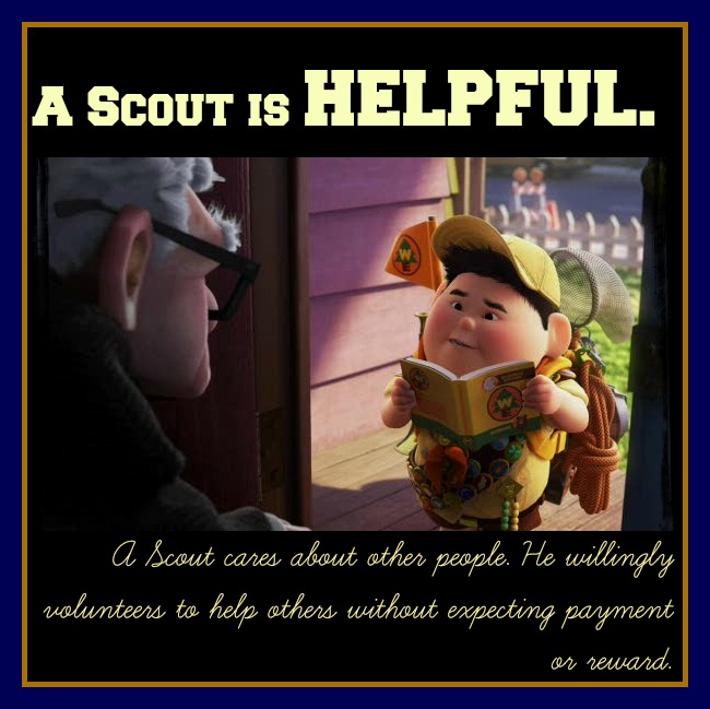 A scout is Trustworthy, Loyal, Helpful, Friendly, Courteous, Kind, Obedient, Cheerful, Thrifty and Brave