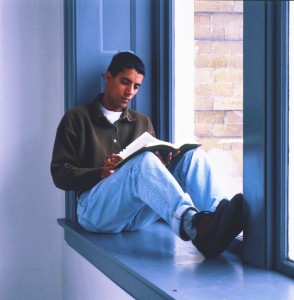 Young Man Reading Scriptures